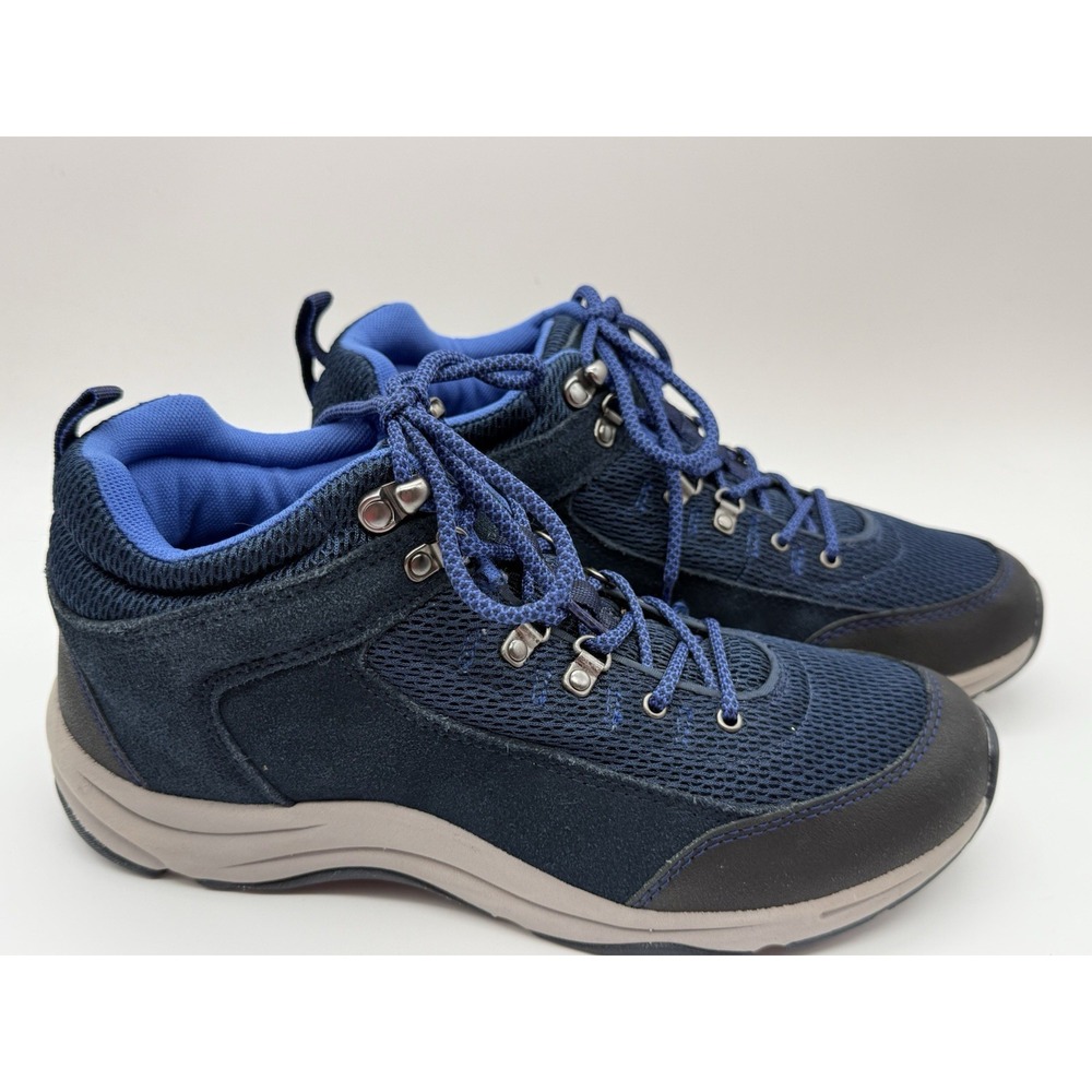 Vionic Womens Cypress 9168 Blue Outdoor Suede Hiking Boots Shoes Size 9 Wide